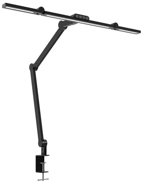 LED érintős asztali lámpa, állítható fényerő, 24W, 3000-6500K, CRI 92, fekete