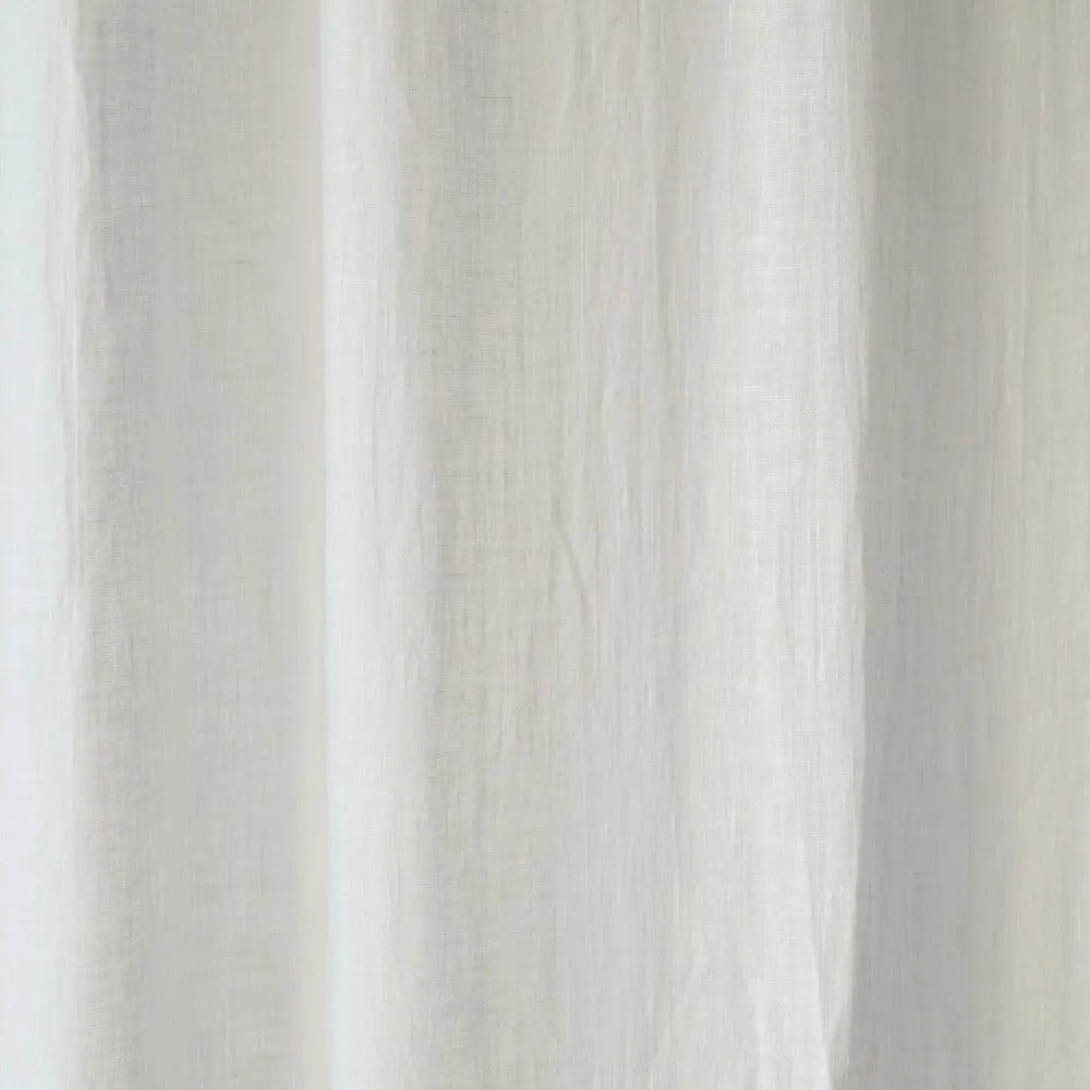 Daytime középen elhúzható fehér vászonfüggöny, 250 x 130 cm - Linen Tales