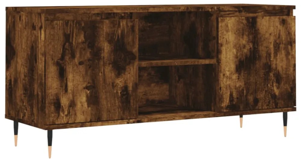 füstös tölgy színű szerelt fa TV-szekrény 104x35x50 cm