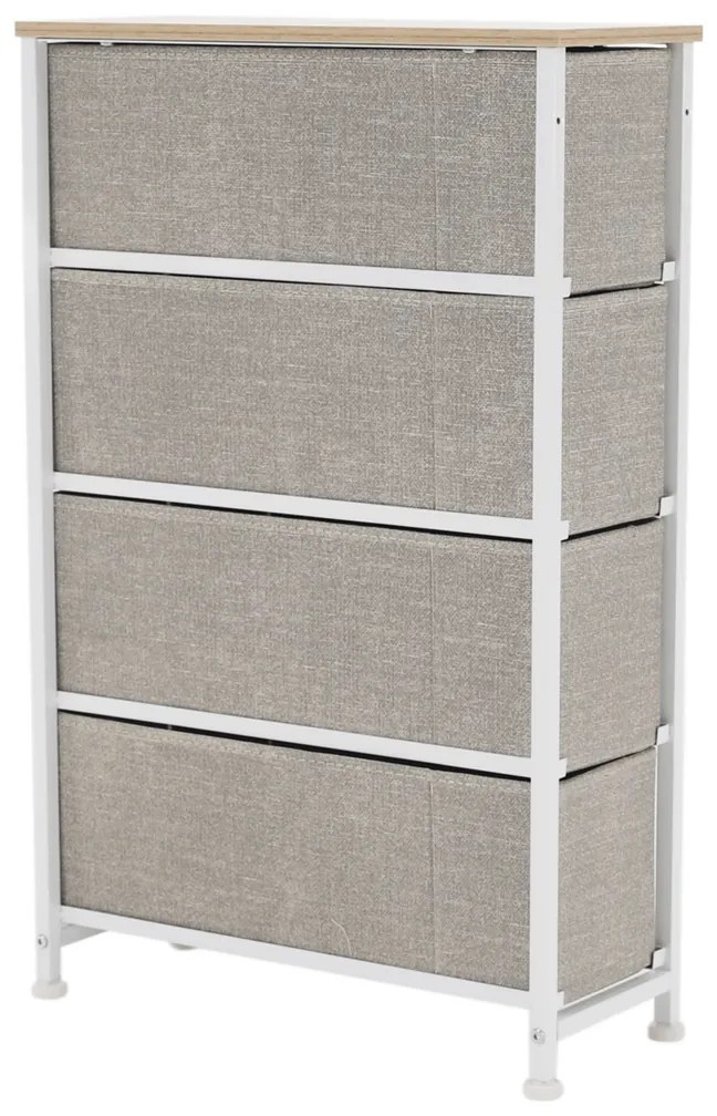 OFELIA szekrény szövet fiókokkal, fehér