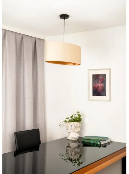 Duolla - Csillár zsinóron OVAL VEGAN 1xE27/15W/230V krémes