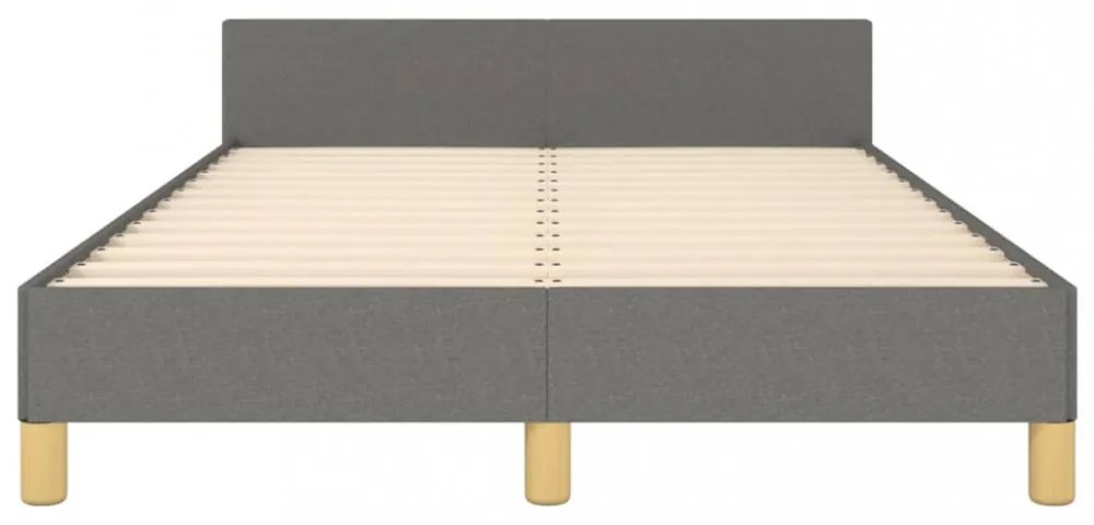 sötétszürke szövet ágykeret matrac nélkül 120x200 cm