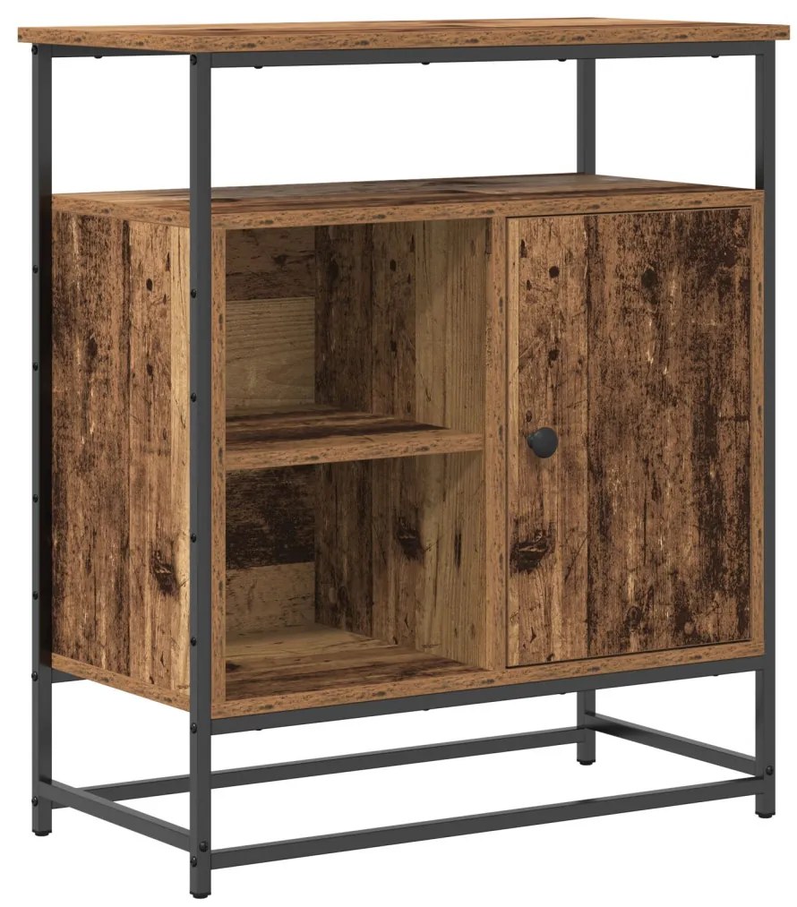 Old Wood oldalbord 69x35x80 cm Mérnöki Fa és Acél