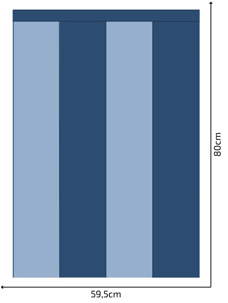 PIPPER. Textil öntapadó tapéta - Egy téglalap - Sötétkék színű Méret: 100cm, Szín: Kombináció