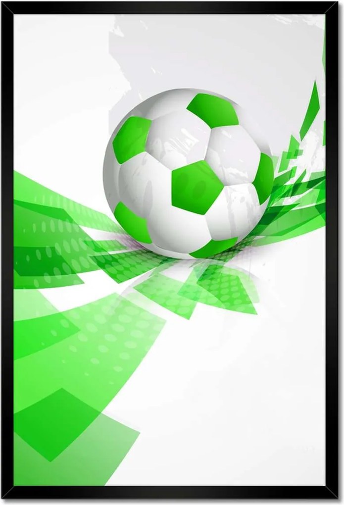 Poszterek keretben 40x60 Zöld focilabda