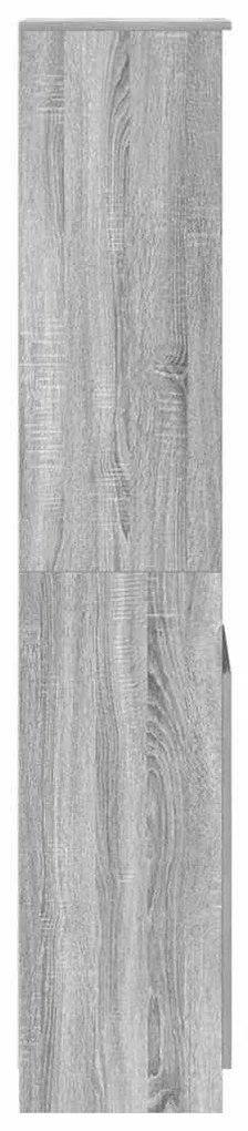 szürke sonoma szerelt fa magasszekrény 37,5x35x180 cm
