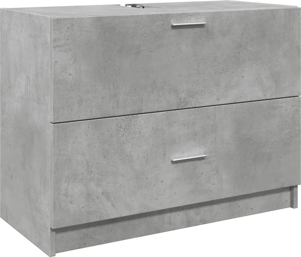 vidaXL betonszürke szerelt fa mosdószekrény 78 x 37 x 59 cm