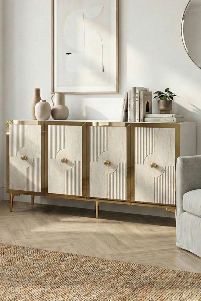 Pega 150 - White, Travertine, Gold