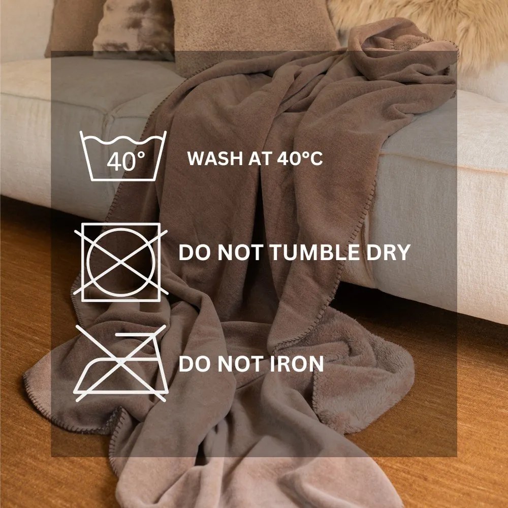 Barna mikroplüss takaró 150x200 cm Tomo – Tiseco Home Studio