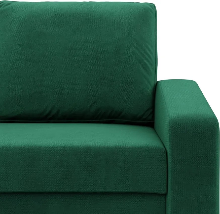 Zeus kanapéágy, bársony, bonell töltet, döntött kartámasz, zöld