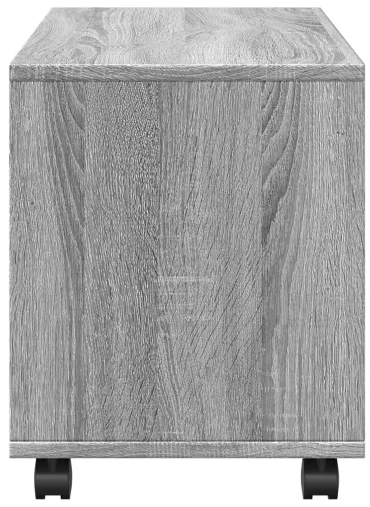 szürke sonoma színű szerelt fa görgős szekrény 72x33x42,5 cm