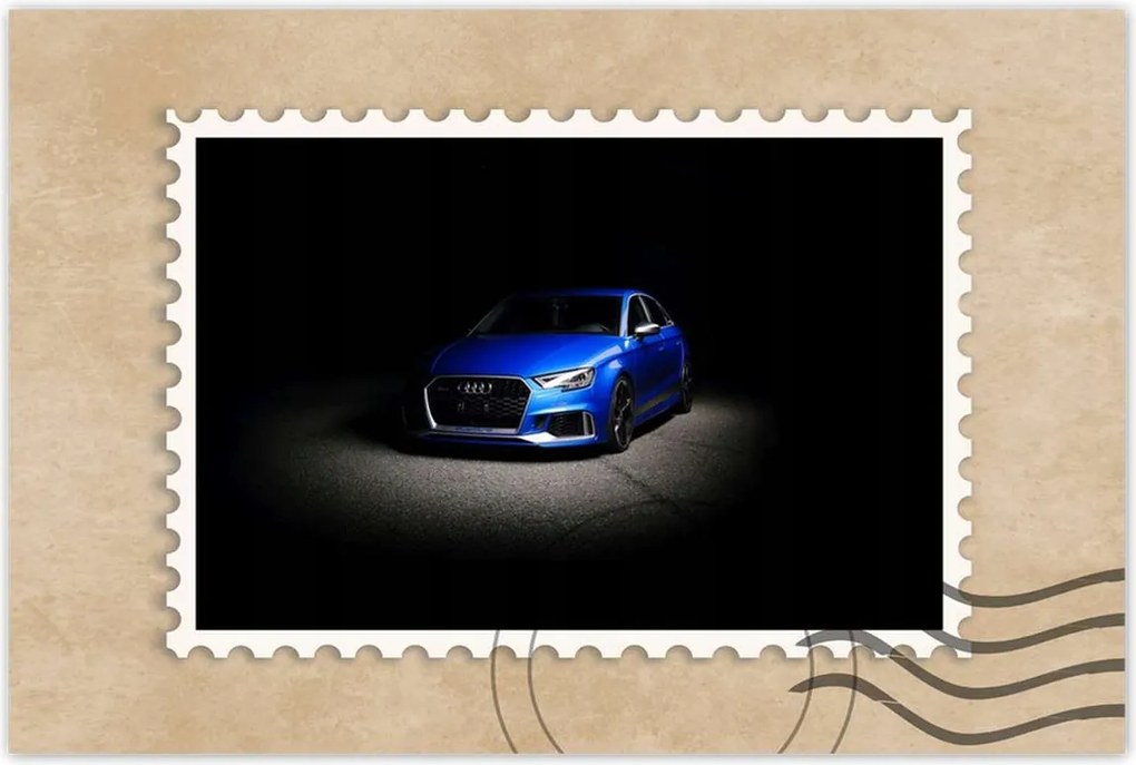 Poszter 60x40 Kék Audi Quattro