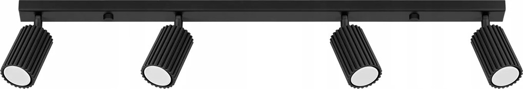 Mennyezeti Lámpa Reflektor Tuba Spot 4x GU10 Fekete Karbon 1584 Sollux