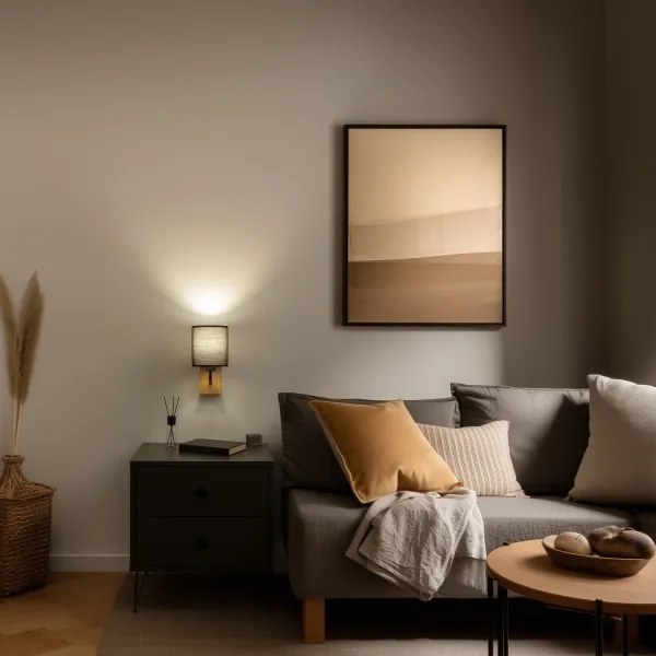 Brilagi - Fali lámpa NUBILA WOOD 1xE27/25W/230V tölgy/fekete