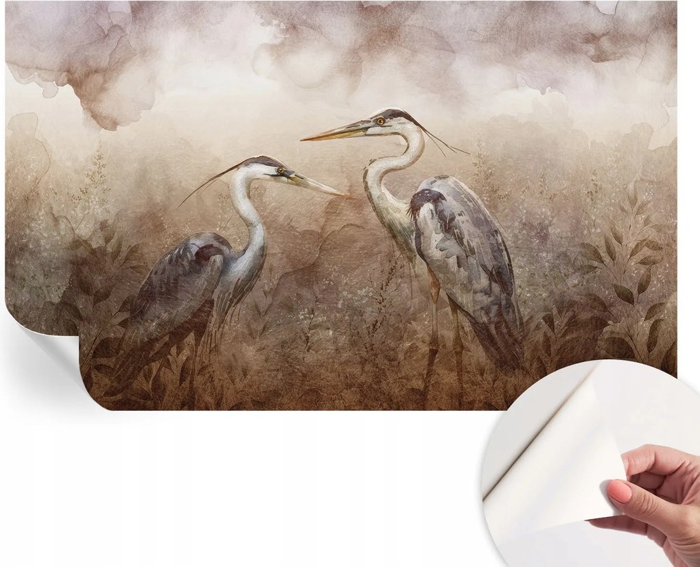 Fali fotótapéta Öntapadós a szobába Elegáns madarak 416x254 cm