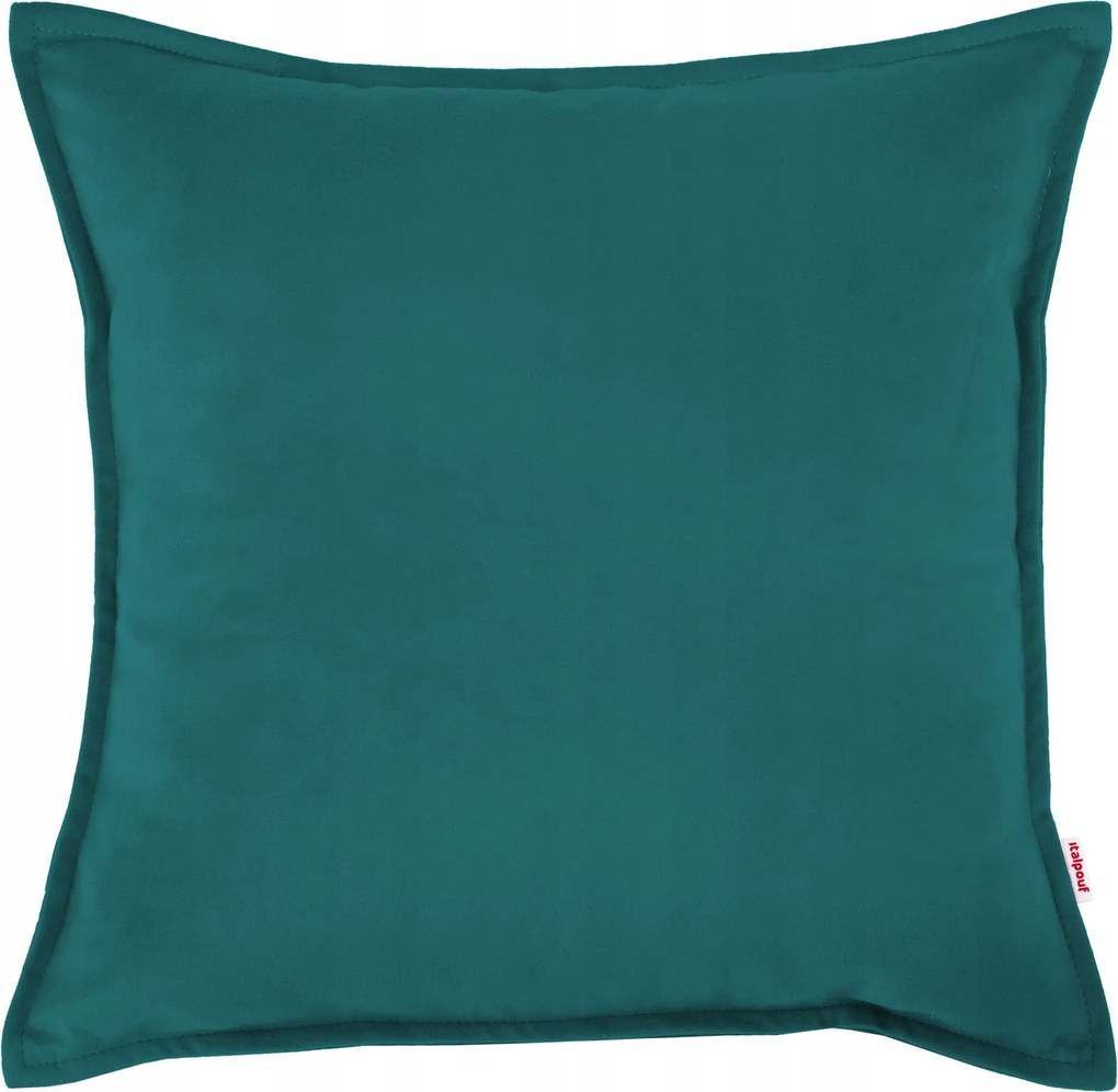 Kék plüss díszpárna 45x45