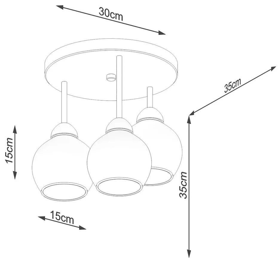 Fekete mennyezeti lámpa ø 15 cm Grande – Nice Lamps