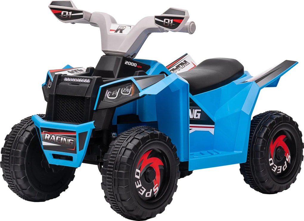 HOMCOM Gyerek Elektromos Quad 6V Gyermek Quad Kerékpár Előre és Hátra Funkcióval, Elektromos Quad 1.5-3 éves gyerekeknek - Kék | Aosom