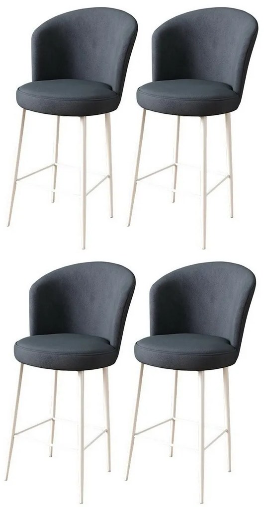 Fora Anthracite and White bárszék szett, 4 db, 4 db