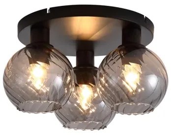 Searchlight 44521SM - Mennyezeti lámpa RADIANCE 3xE27/60W/230V Ø 37,5 cm fekete