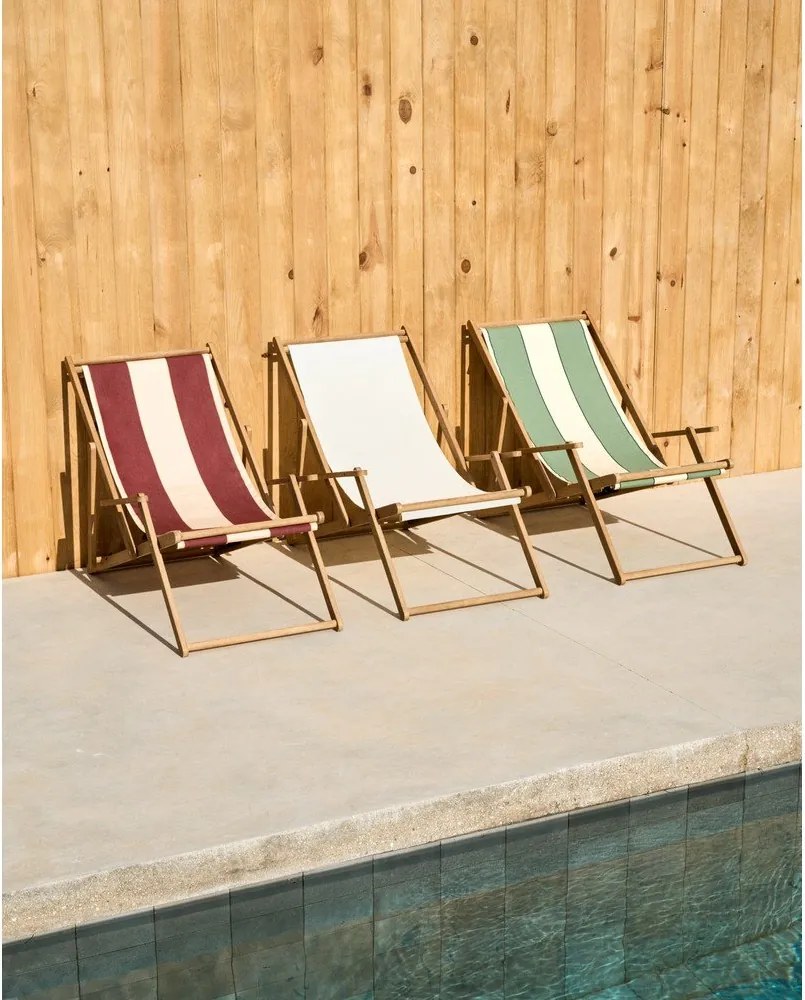 Zöld tömörfa kerti napozóágy Vilara – Kave Home