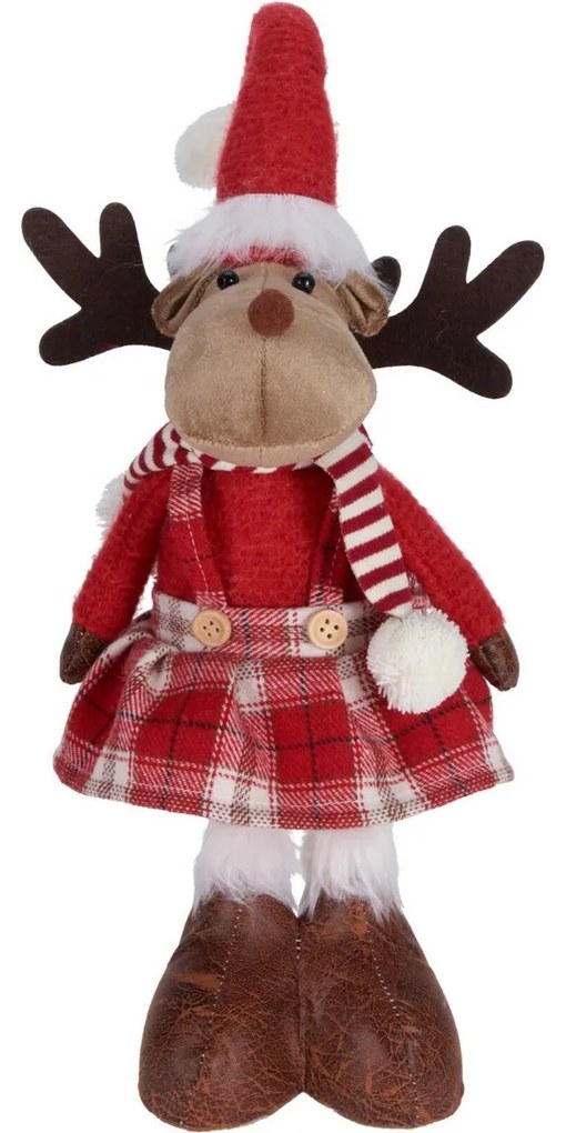 Becky karácsonyi álló rénszarvas, teleszkópos lábak, 46 cm