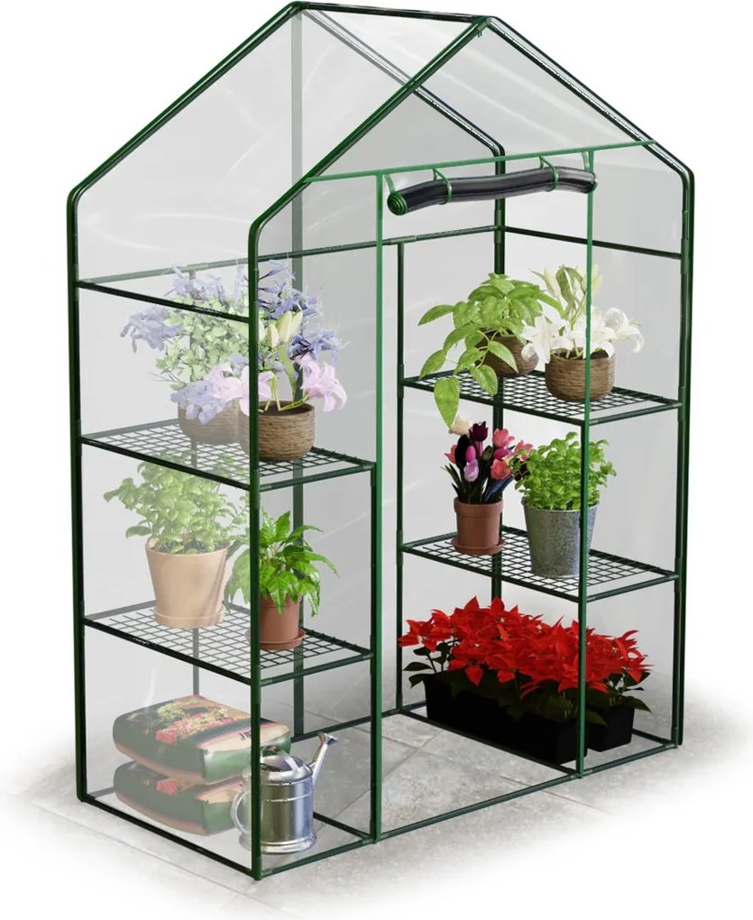 Üvegház két polccal 140 x 71 x 195 cm Plonos 4922