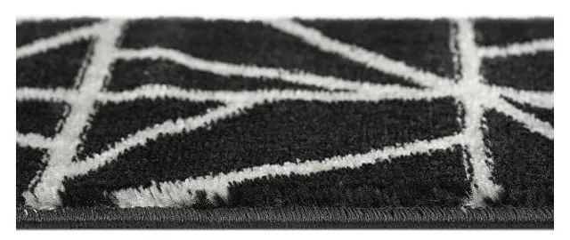 Fekete lépcsőszőnyeg szett 13 db-os 22x73 cm Striped – Mila Home