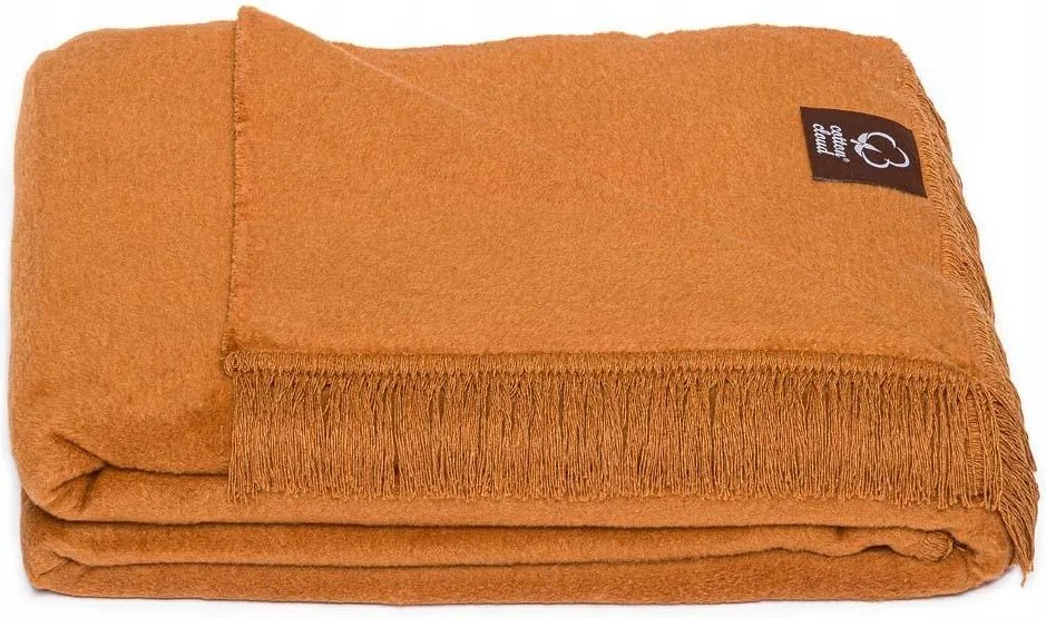 Pamut akril takaró 150x200 barna pléd ágytakaró