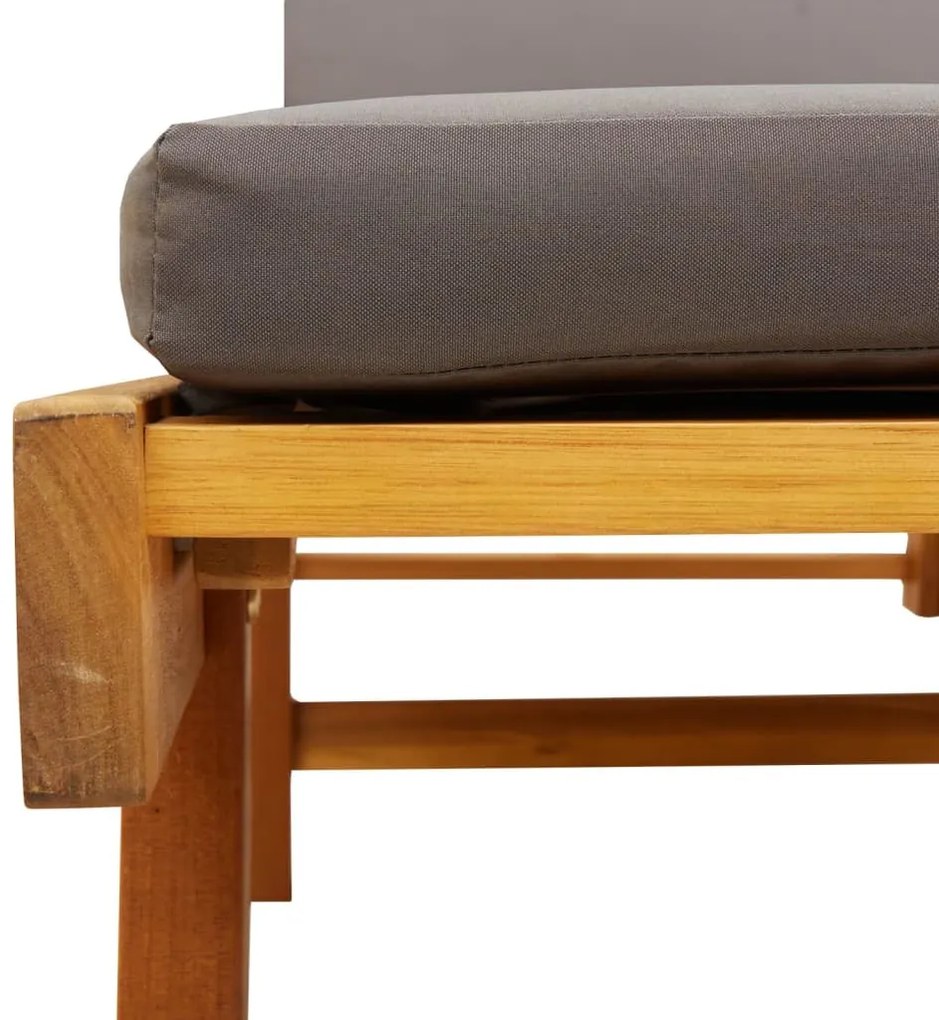 2 db tömör akácfa napozóágy párnával 200 x 68 x 83 cm