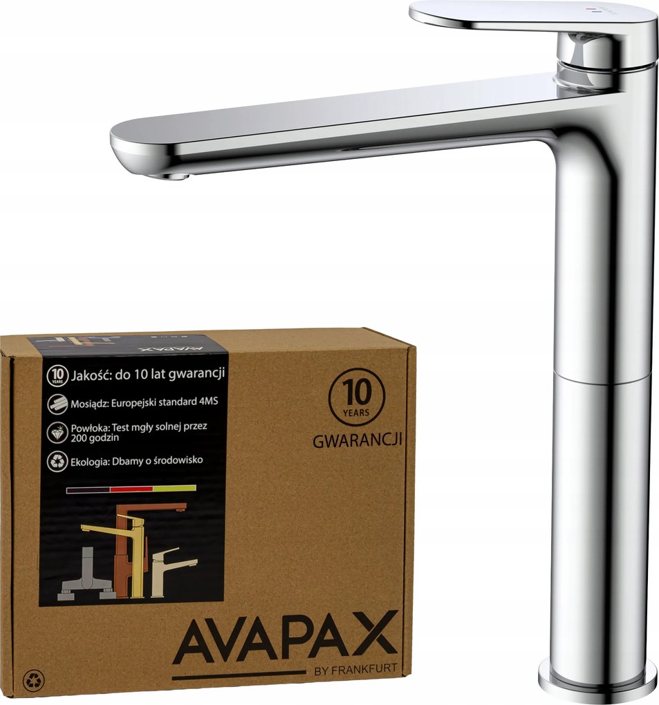 Álló mosdó csaptelep magas fürdőszoba króm mosdó csaptelep Avapax