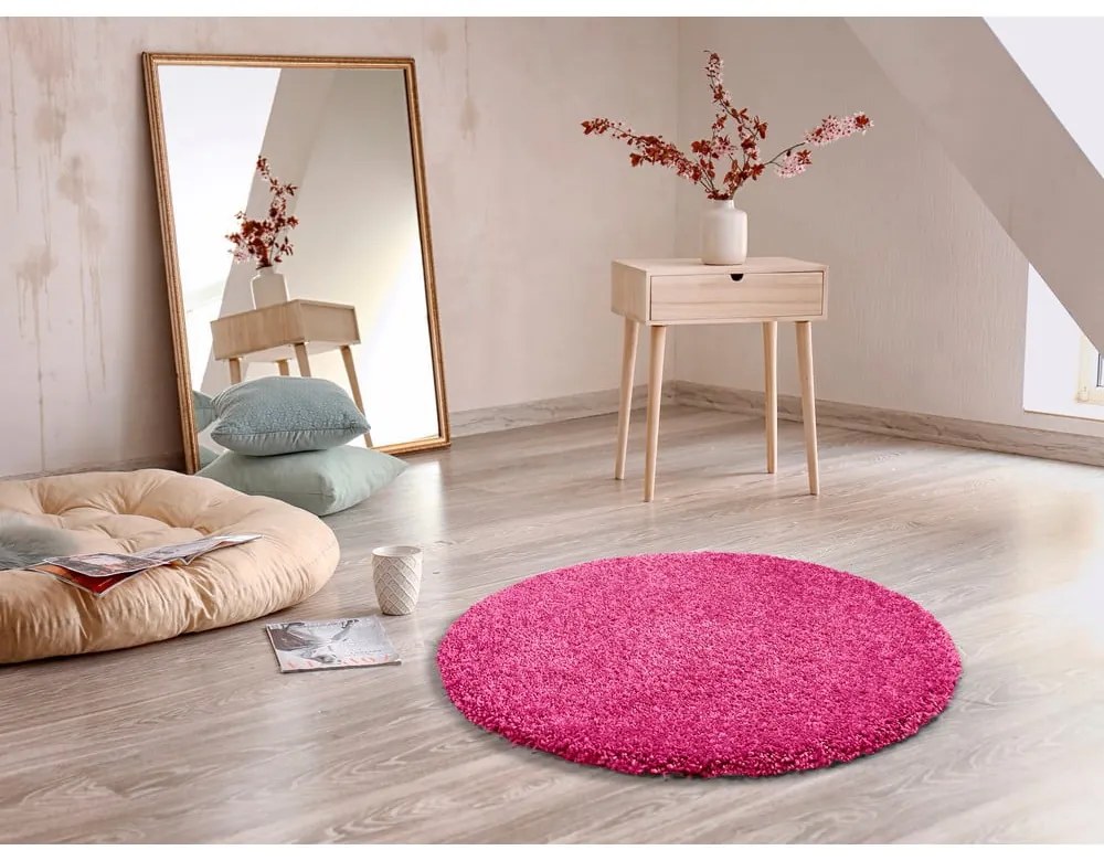 Aqua Liso rózsaszín szőnyeg, ø 80 cm - Universal