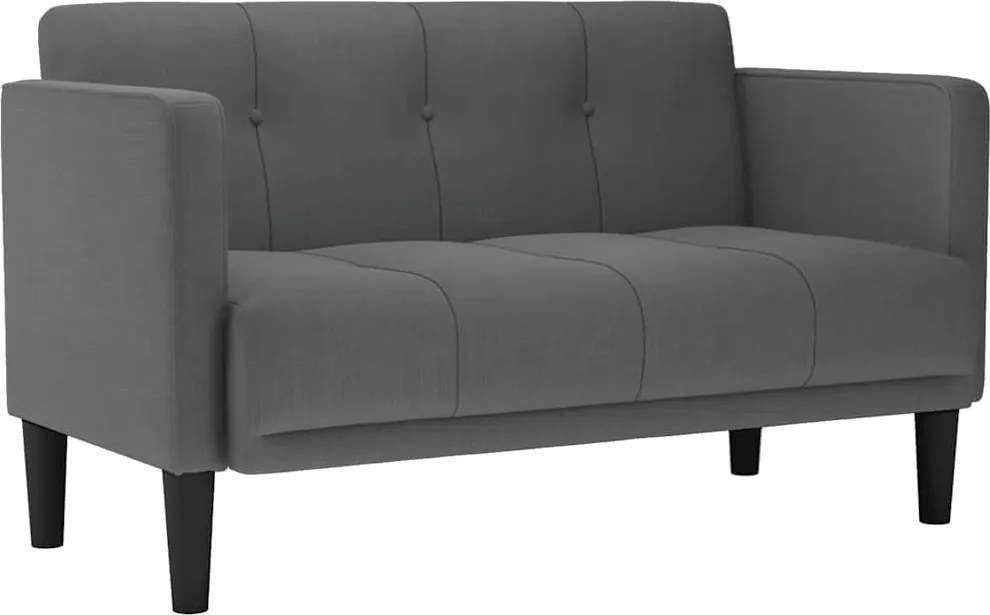 vidaXL sötétszürke szövet loveseat kanapé 111 cm