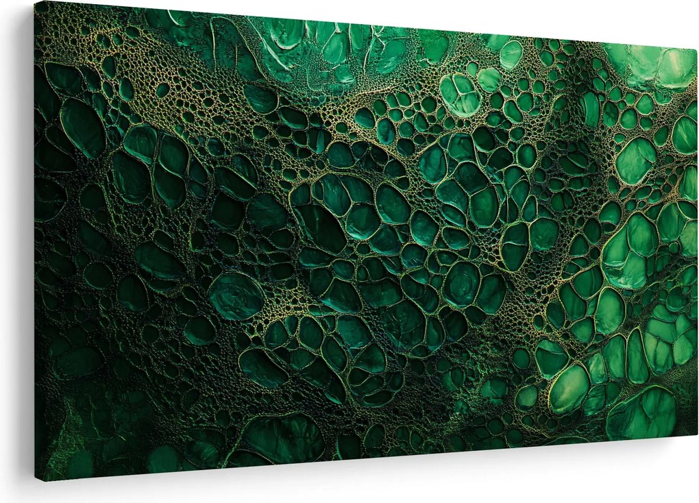 Kép - Zöld mikroszkópos kép (90x60 cm)