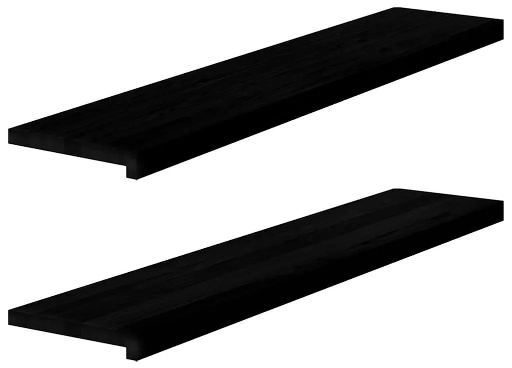 ablakpárkányok 2 db sötétbarna 120x30x2 cm tömör fa tölgyfa