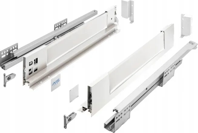 Fiók Gtv Axis Pro Glass L350 H116 Közepes Üveg Oldal 40KG Csendes Ház