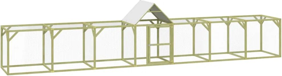 vidaXL impregnált tömör fenyőfa tyúkól 700 x 100 x 150 cm