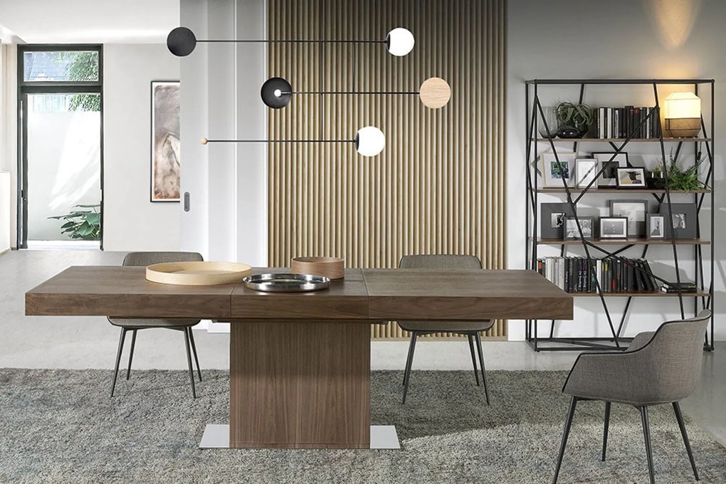 BROOKLYN design bővíthető étkezőasztal - 180-240cm - dió