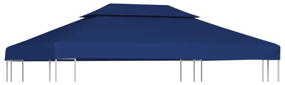 kék kétszintes pavilon tetőponyva 310 g/m² 4 x 3 m