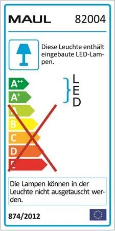 Asztali lámpa, LED MAUL Arc, fehér (VLM8200402)