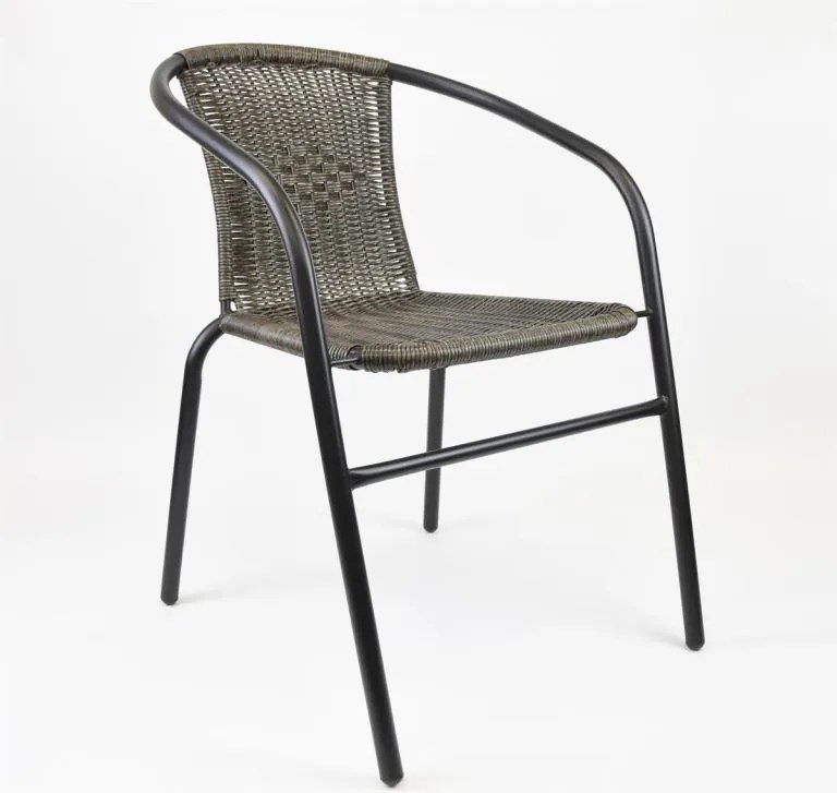 Kerti bisztrószék egymásba rakható sötétszürke