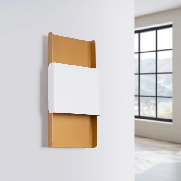 Sollux SL.1353 - Fali lámpa DURLIN 2xG9/8W/230V arany/fehér