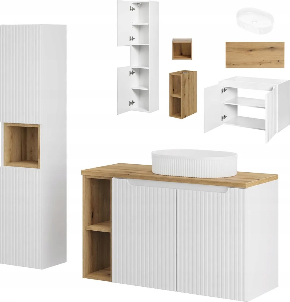 Fürdőszobabútor, mosdó alatti szekrény mosdó fürdőszobaoszlop szett