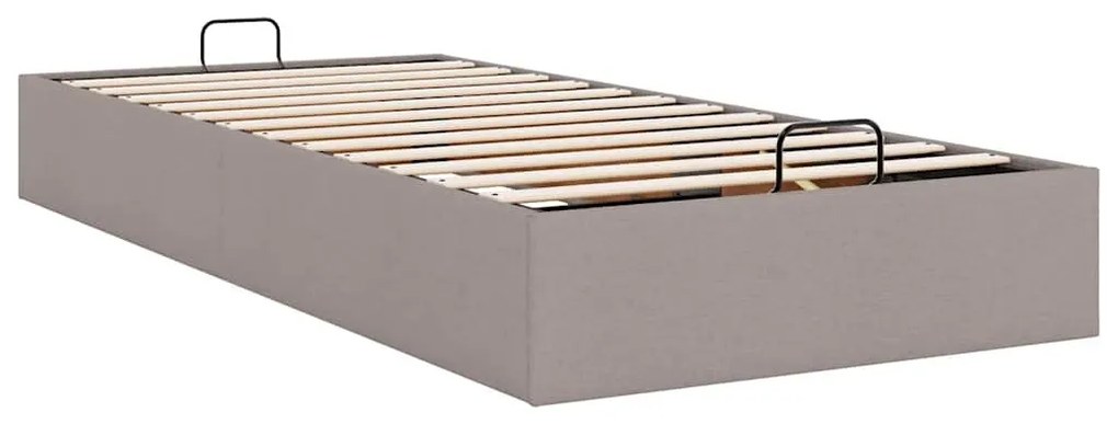 Ottomán ágykeret matrac nélkül tópszín 90x200 cm anyagból