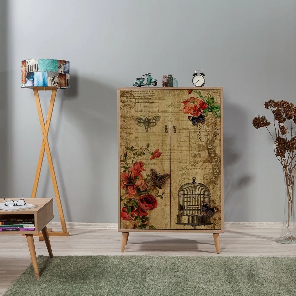 Mega Sonoma Oak Roses szekrény