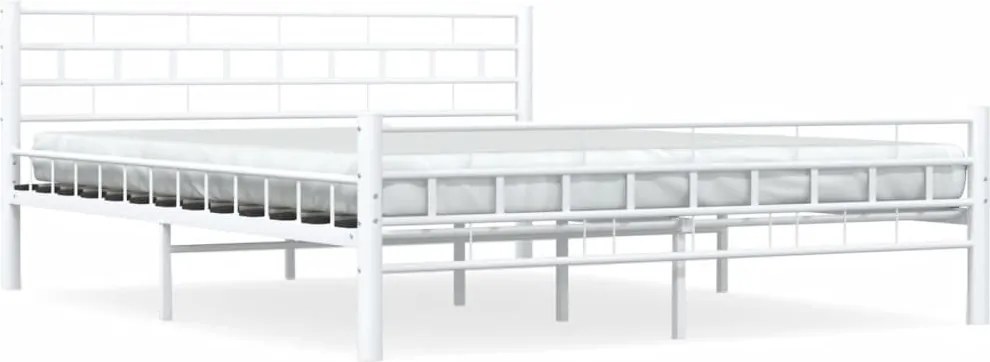 vidaXL fehér fém ágykeret 160 x 200 cm
