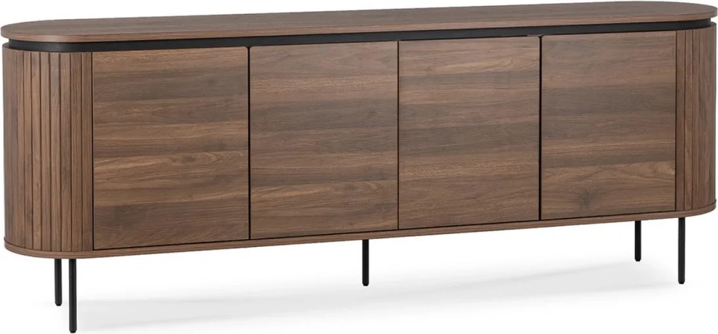 Komoda BECK 200 cm Czterodrzwiowa Orzech