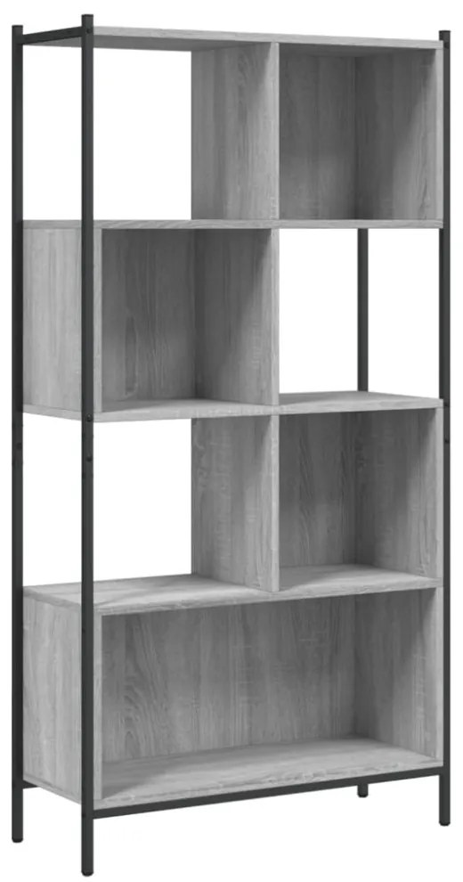 szürke sonoma színű szerelt fa könyvespolc 72x28x172 cm