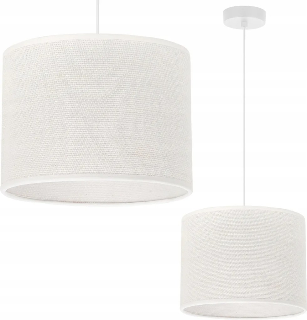 Mennyezeti Függőlámpa Fehér Boho Juta Lámpaernyővel Konyha Hálószobába 20CM