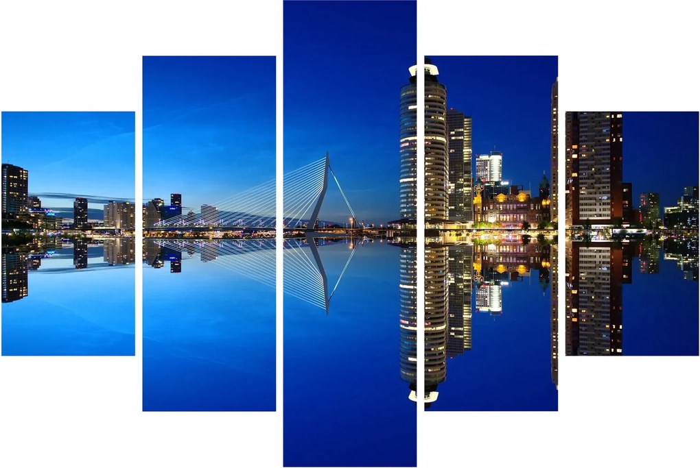 Kép - éjszaka Rotterdam (150x105 cm)